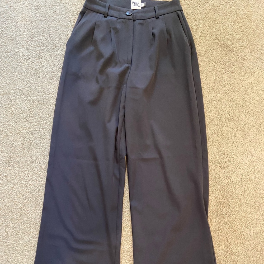 Princess Polly Black Wide-Leg Trousers - Picture 2 of 6